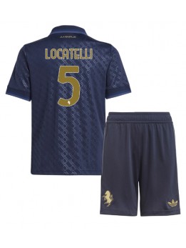 Billige Juventus Manuel Locatelli #5 Tredjedraktsett Barn 2024-25 Kortermet (+ Korte bukser)